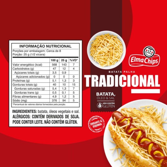 Batata Palha Elma Chips 190g Tradicional