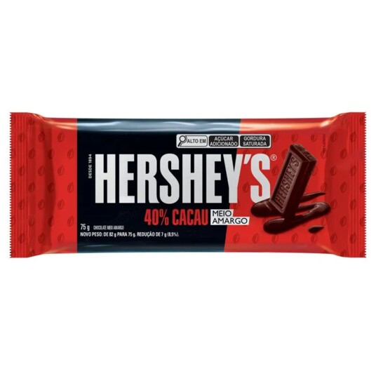 Chocolate Hersheys 75g Meio Amargo