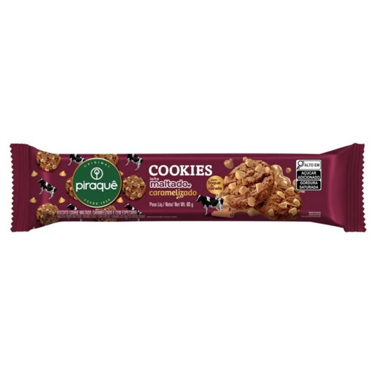 Cookie Maltado Piraque 80g Caramelizado