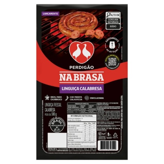 Linguica Calabresa Perdigao 500g Frescal