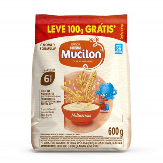 Cereal Mucilon Lv600pg500g Multicereais Sc