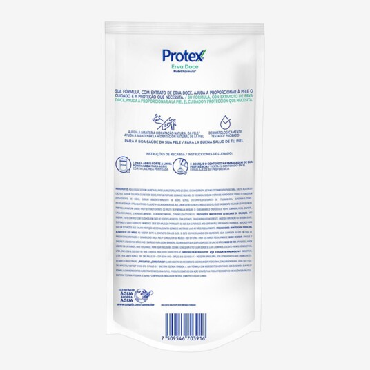 Sabonete Liq.protex 500ml Erva Doce Refil