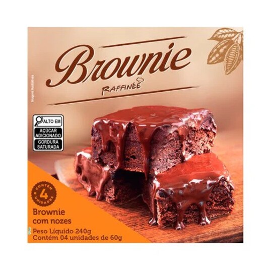 Brownie Raffinee 4x60g C/nozes