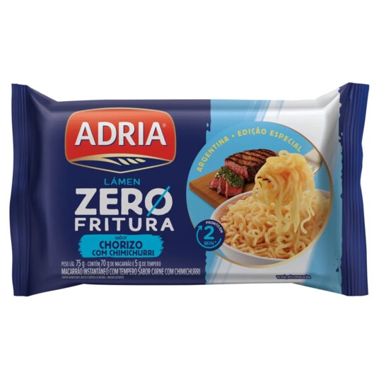 Macarrao Inst.nao Frito Adria 75g Chorizo C/chim.