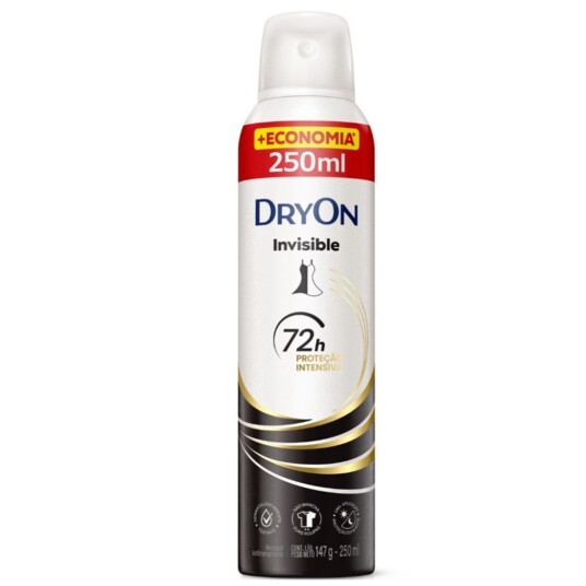 Desod.aerossol Dryon 250ml Invisible W.72h