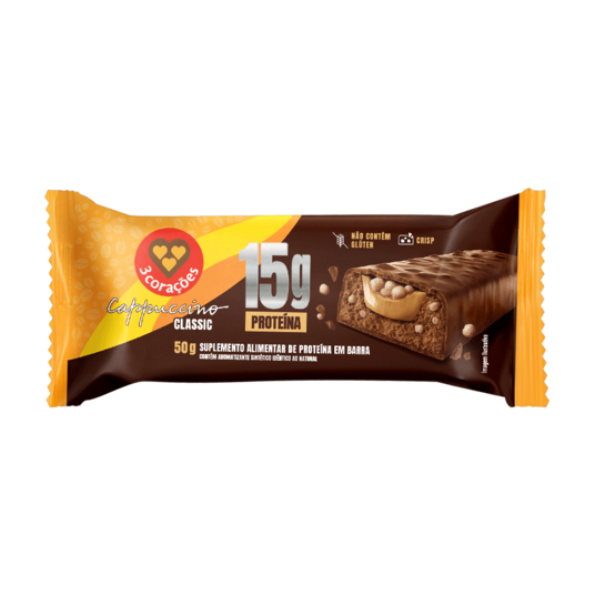 Barra de Proteina 3 Coracoes 50g 15g Pro.classic