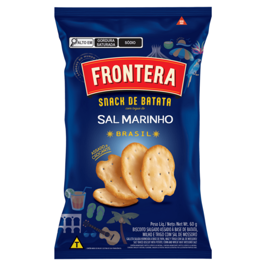 Snack de Batata Frontera 60g Sal Marinho