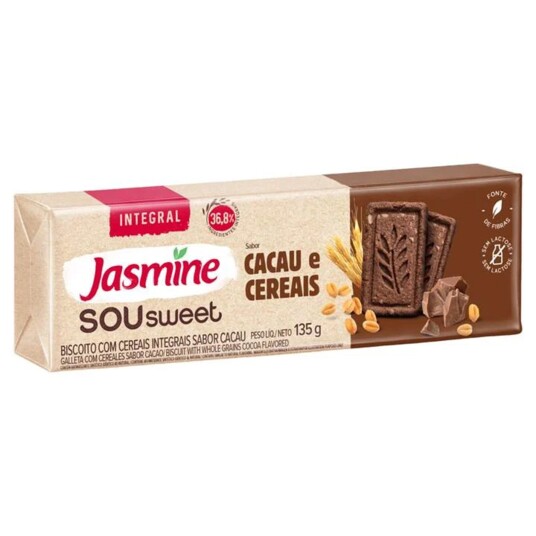 Biscoito Sou Sweet Int.jasmine 135g Cacau/cereais