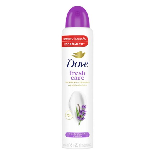 Desod.aerossol Dove 250ml Lavanda/baunilh