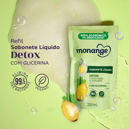 Sabonete Liq.monange 200ml Detox Refil