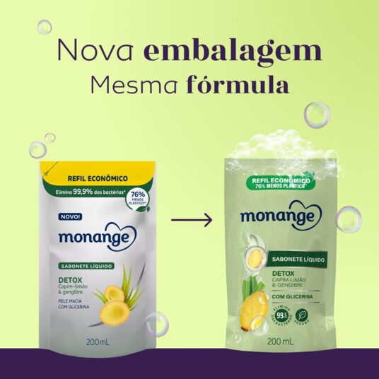 Sabonete Liq.monange 200ml Detox Refil