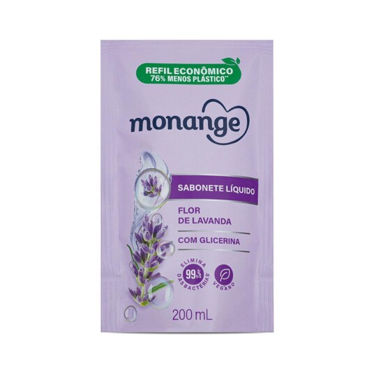 Sabonete Liq.monange 200ml Flor Lava.refil