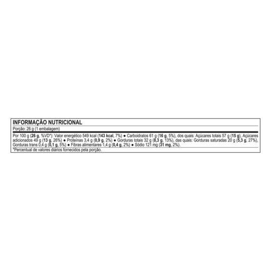 Chocostick Garoto 26g Cookies&cream