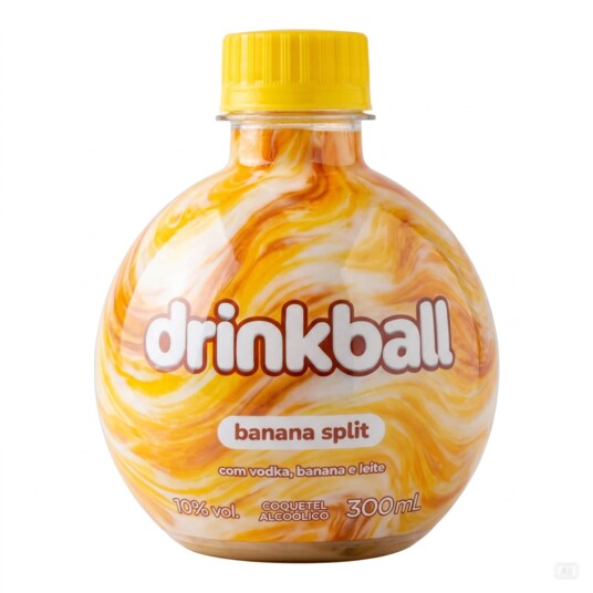 Coquetel Drinkball 300ml Banana Split
