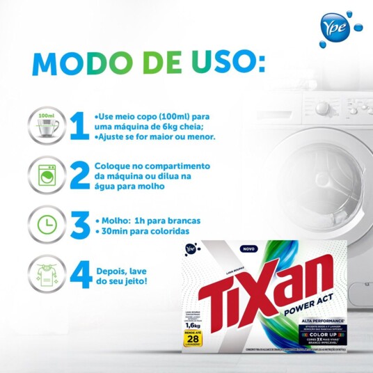Sabao em Po Tixan 1,6kg Power Action Cx