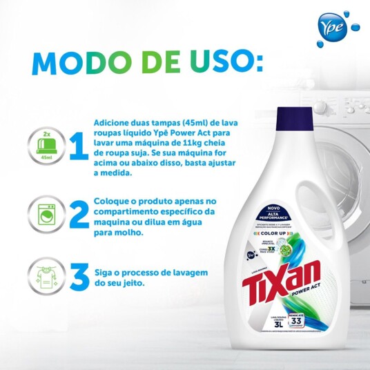 Lava Roupa Tixan 3l Power Action