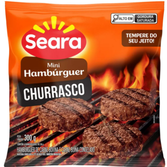 Mini Hamburguer Seara 300g Bovino/suino