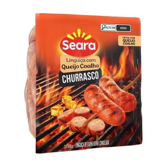 Linguica Suina Seara 500g C/queijo Coalho