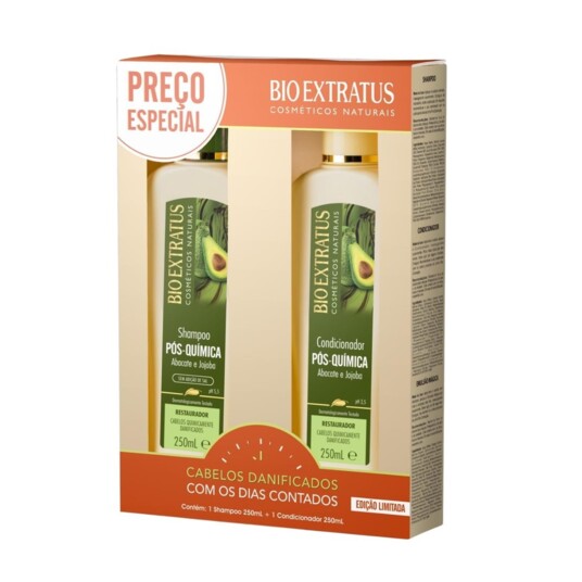 Kit Sh.+cond.bio Extratus 2x250ml Pos Quimica