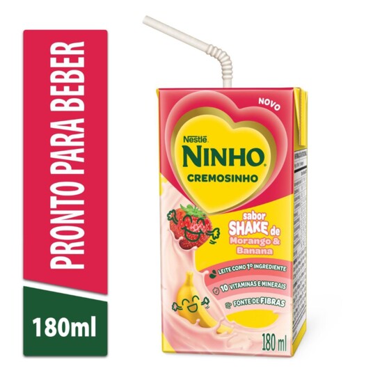 Bebida Lact.ninho Cremosinho 180ml Shake Mor.banan