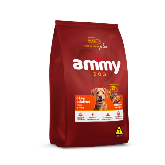 Racao P/caes Ammy Dog 10,1kg Adulto