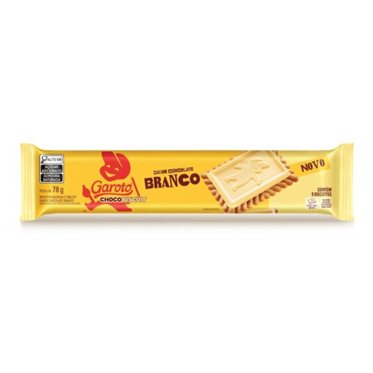 Chocobiscuit Garoto 78g Chocolate Branc