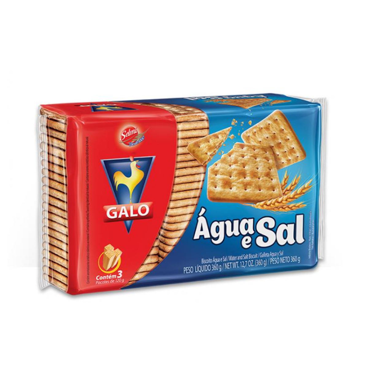 Biscoito Cr.cracker Galo 360g Agua e Sal é aqui na Barcelos