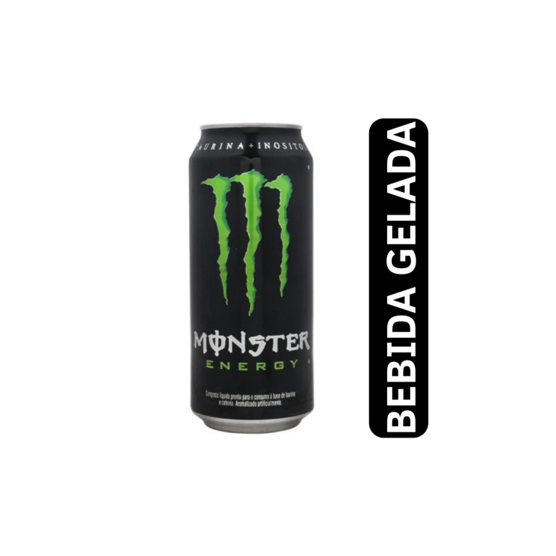 Energetico Monster 473ml Gelado é aqui na Barcelos