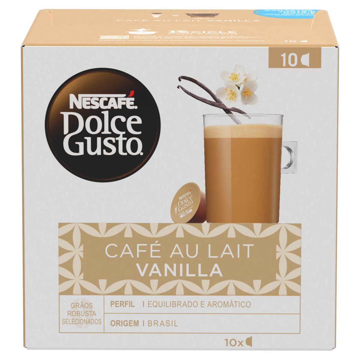 Caps. Cafe Au Lait Nescafe 110g Vanilla é aqui na Barcelos