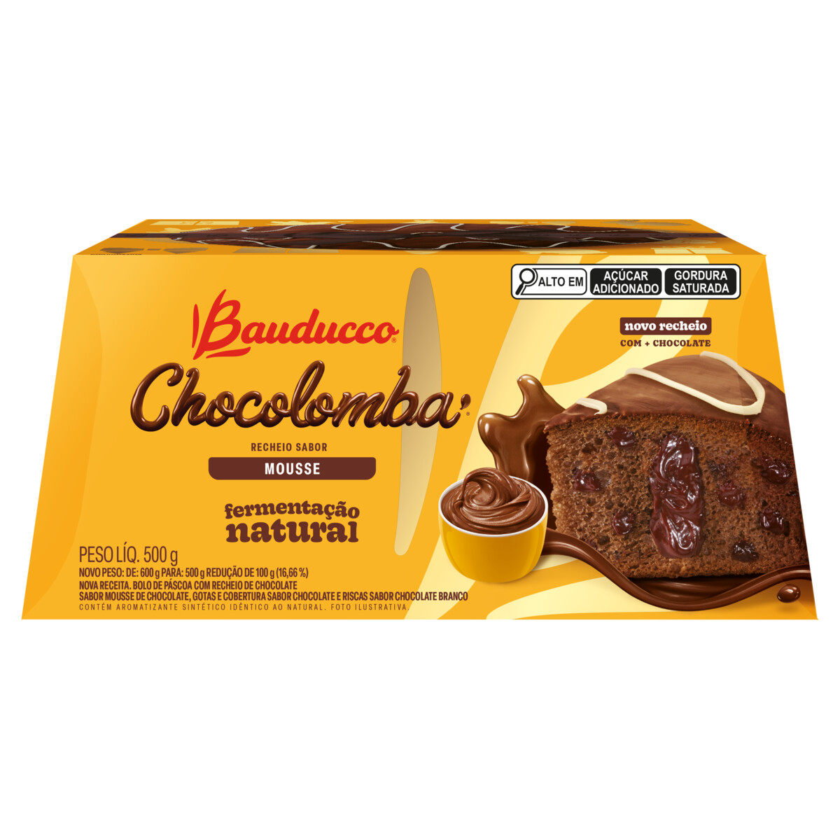 Bauducco bolo sabor chocolate com pedaços (280g)